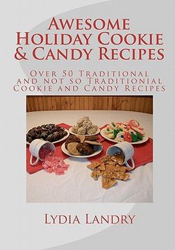 portada awesome holiday cookie & candy recipes (en Inglés)