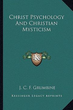 portada christ psychology and christian mysticism (en Inglés)