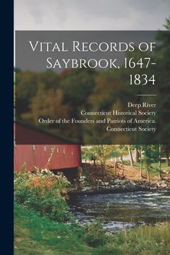portada Vital Records of Saybrook, 1647-1834 (en Inglés)