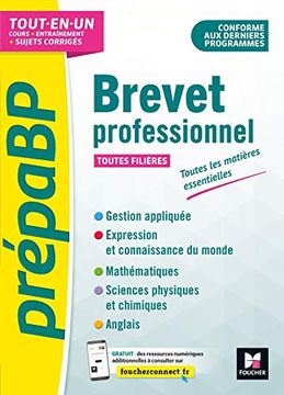 portada Prépabp - Brevet Professionnel - Toutes les Matières Essentielles - Révision et Entrainement (en Francés)