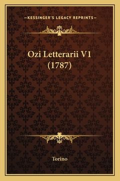 portada Ozi Letterarii V1 (1787) (en Italiano)