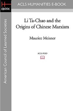 portada li ta-chao and the origins of chinese marxism (en Inglés)
