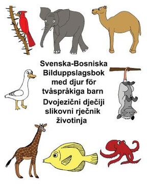 portada Svenska-Bosniska Bilduppslagsbok med djur för tvåspråkiga barn 