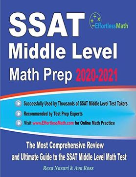 portada Ssat Middle Level Math Prep 2020-2021: The Most Comprehensive Review and Ultimate Guide to the Ssat Middle Level Math Test (en Inglés)