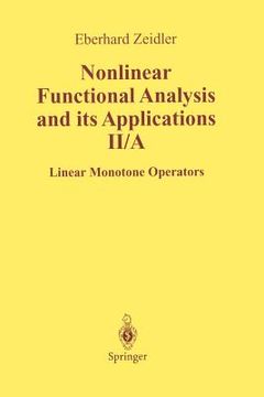 portada nonlinear functional analysis and its applications: ii/ a: linear monotone operators