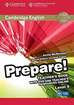 portada Cambridge English Prepare! Level 5 Teacher's Book With dvd and Teacher's Resources Online (en Inglés)