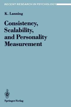 portada consistency, scalability, and personality measurement: (en Inglés)