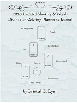 portada 2020 Undated Monthly & Weekly Divination Coloring Planner & Journal (Perfect Bound) (en Inglés)