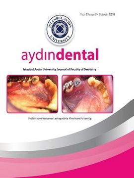 portada Aydin Dental: Istanbul Aydin University Journal of Faculty of Dentistry (in English)