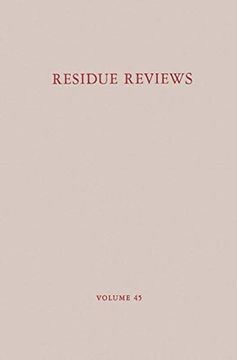 portada Residue Reviews: Residues of Pesticides and Other Contaminants in the Total Environment (Reviews of Environmental Contamination and Toxicology) (en Inglés)