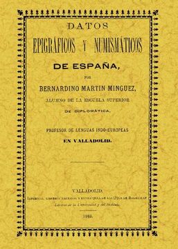 portada Datos Epigráficos y Numismáticos de España (in Spanish)