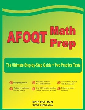 portada AFOQT Math Prep: The Ultimate Step-by-Step Guide Plus Two Full-Length AFOQT Practice Tests (en Inglés)