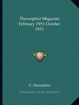 portada theosophist magazine february 1951-october 1951 (en Inglés)
