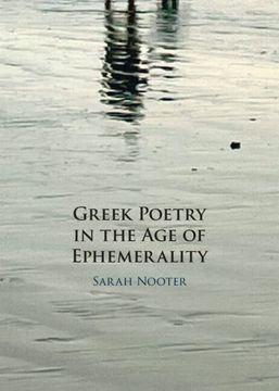 portada Greek Poetry in the age of Ephemerality (en Inglés)