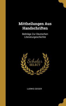 portada Mittheilungen aus Handschriften (en Alemán)