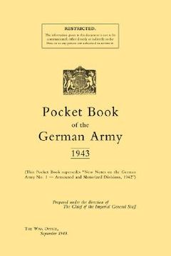 portada pocket book of the german army 1943 (en Inglés)