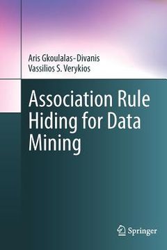 portada association rule hiding for data mining (en Inglés)