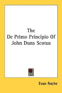 portada the de primo principio of john duns scotus