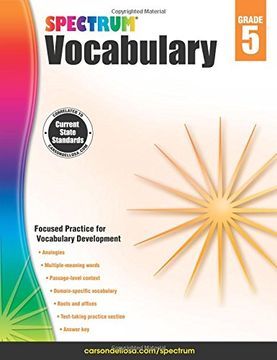 portada Spectrum Vocabulary, Grade 5 (en Inglés)