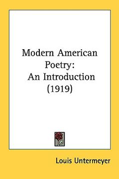 portada modern american poetry: an introduction (1919) (en Inglés)