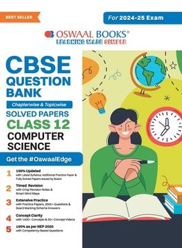 portada Oswaal CBSE Question Bank Class 12 Computer Science, Chapterwise and Topicwise Solved Papers For Board Exams 2025 (en Inglés)