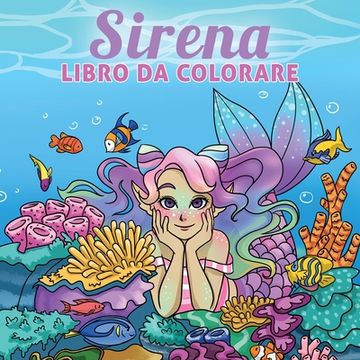 portada Sirena libro da colorare: Per bambini di 6-8, 9-12 anni 