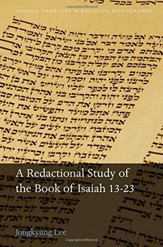 portada A Redactional Study of the Book of Isaiah 13-23 (Oxford Theology and Religion Monographs) (in English)