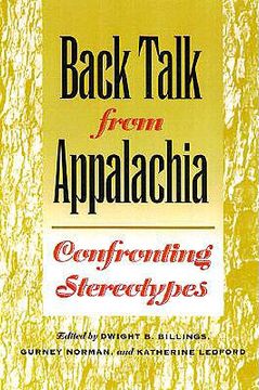 portada back talk from appalachia: confronting stereotypes (en Inglés)