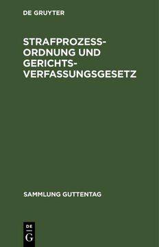 portada Strafprozeßordnung und Gerichtsverfassungsgesetz (in German)