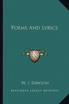 portada poems and lyrics (en Inglés)