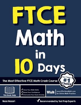 portada FTCE Math in 10 Days: The Most Effective FTCE Math Crash Course (in English)