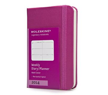 portada Moleskine 2014 Weekly Planner, Horizontal, 12 Month, Extra Small, Magenta, Hard Cover (2.5 x 4 ) (Planners & Dats)