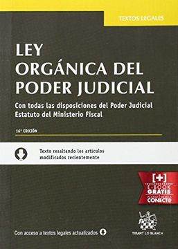 portada Ley Orgánica del Poder Judicial 16ª Edición 2014 (Textos Legales)