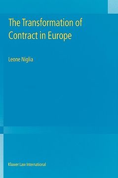 portada the transformation of contract in europe (en Inglés)