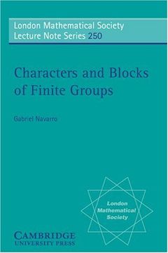 portada Characters and Blocks of Finite Groups Paperback (London Mathematical Society Lecture Note Series) (in English)