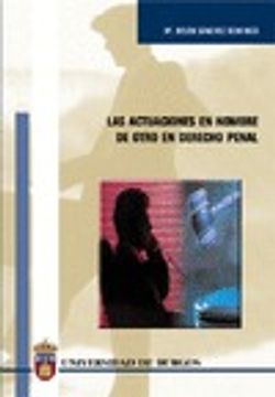portada Las actuaciones en nombre de otro en derecho penal (Estudios y Monografías) (in Spanish)
