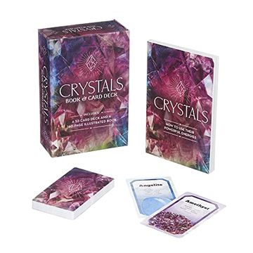 portada Crystals Book & Card Deck: Includes a 52-Card Deck: Includes a 52-Card Deck and a 160-Page Illustrated Book (in English)
