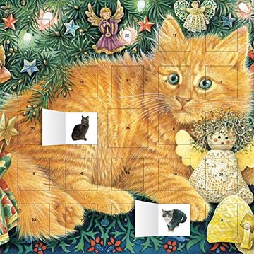 portada Ivory Cats Hark the Herald Angels Sing Advent Calendar (With Stickers) 