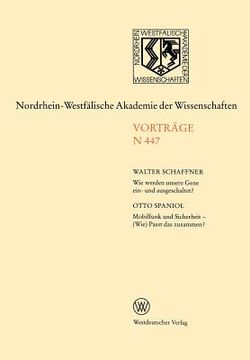 portada Nordrhein-Westfälische Akademie Der Wissenschaften: Natur-, Ingenieur- Und Wirtschaftswissenschaften Vorträge - N 447 (en Alemán)