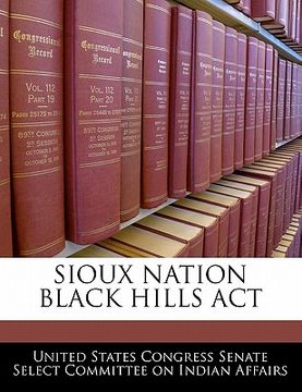 portada sioux nation black hills act (en Inglés)