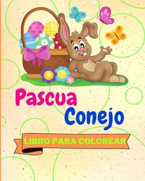 portada Libro Para Colorear con Pascua Conejo