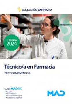 portada Manual del Tecnico/A en Farmacia. Test Comentados