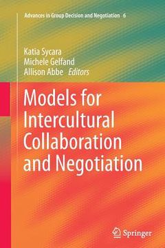 portada Models for Intercultural Collaboration and Negotiation (en Inglés)