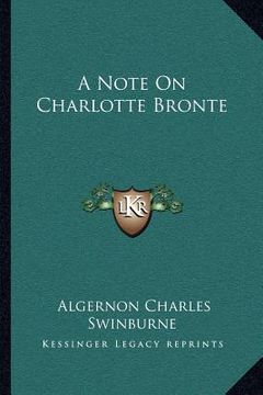 portada a note on charlotte bronte (en Inglés)