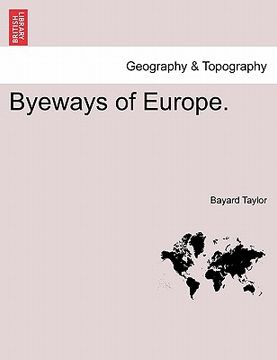 portada byeways of europe. (in English)
