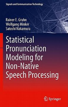 portada statistical pronunciation modeling for non-native speech processing (in English)
