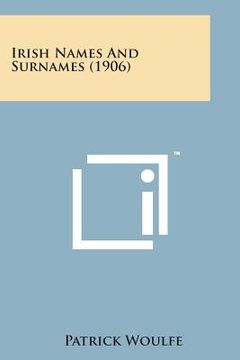 portada Irish Names and Surnames (1906) (en Inglés)