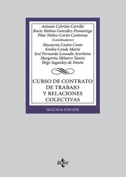 portada Curso de contrato de trabajo y relaciones colectivas (in Spanish)