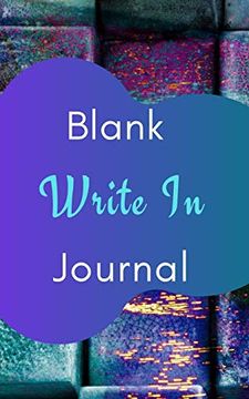 portada Blank Write in Journal (Purple Blue Abstract art Cover) (en Inglés)