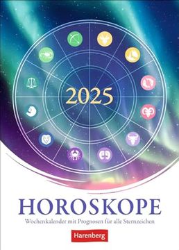 portada Horoskope Wochenkalender 2025 - Wochenkalender mit Prognosen für Alle Sternzeichen (en Alemán)